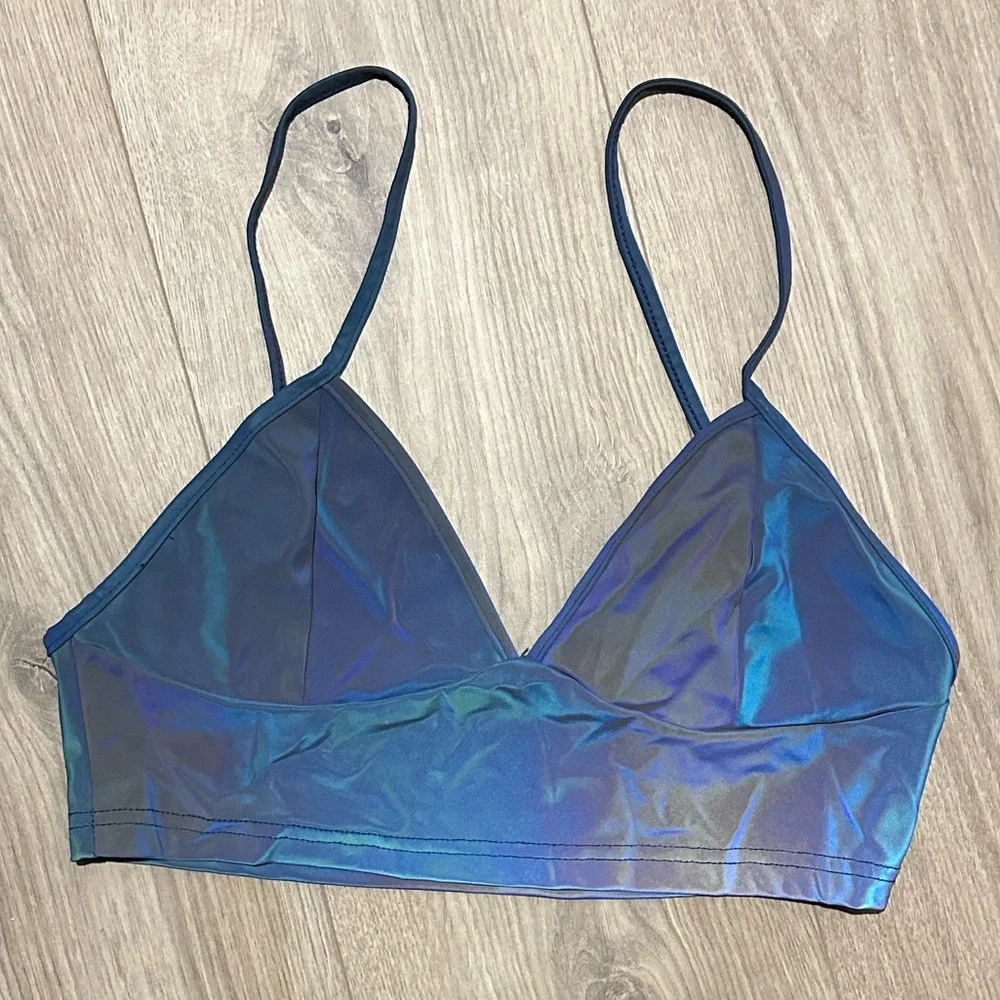 Reflective bra top with adjustable straps m